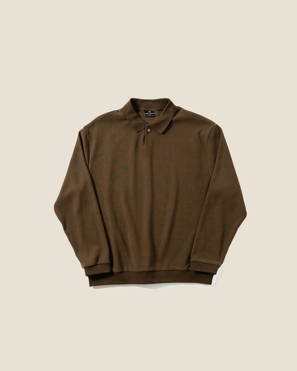 Howie Benson Single Button Polo Pullover, Brown · view 2 of 3