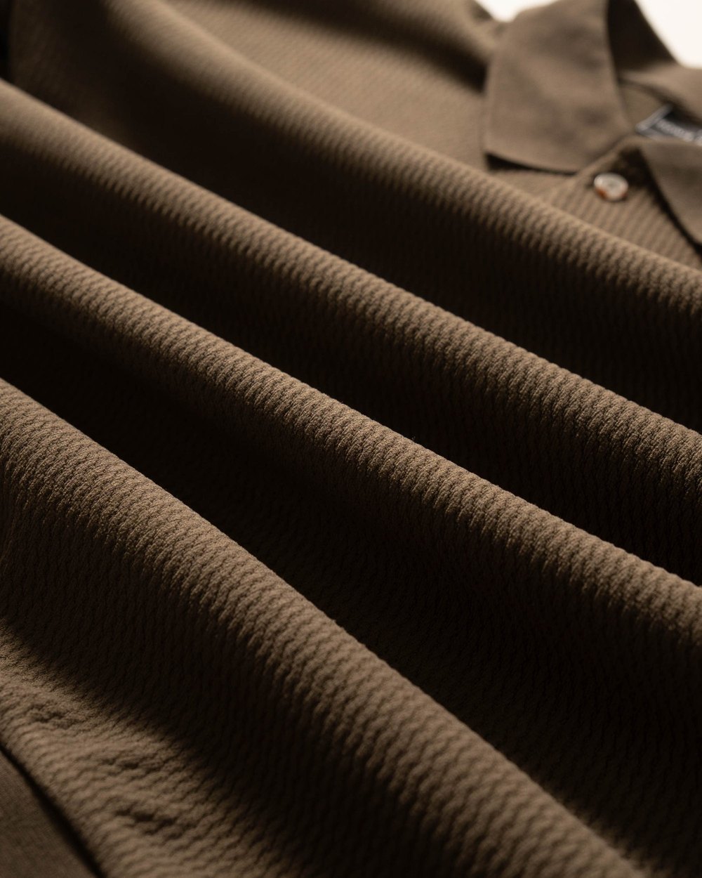 Howie Benson Single Button Polo Pullover, Brown · view 3 of 3