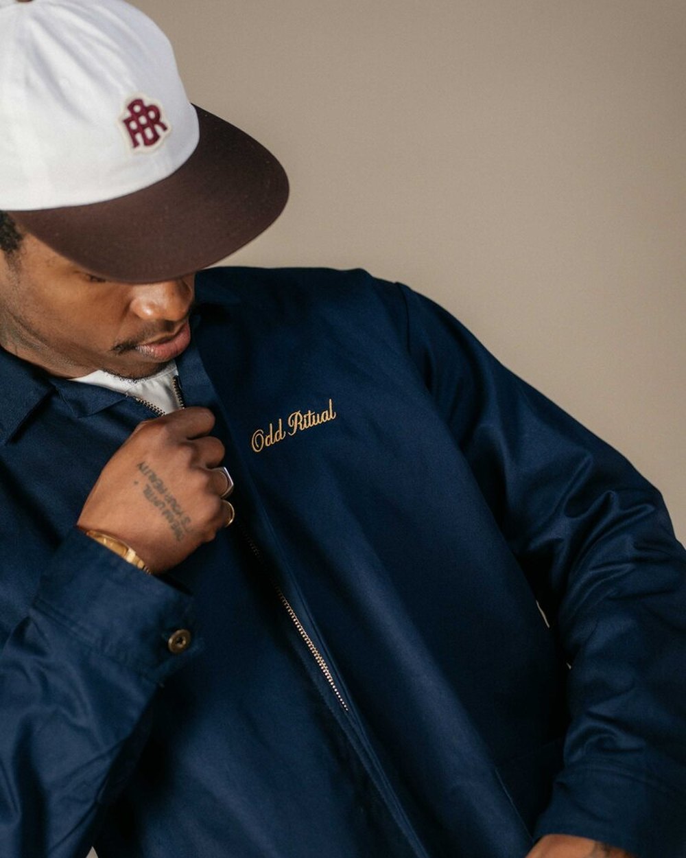 Odd Ritual Golf The Caddie Jacket, Navy · view 3 of 4