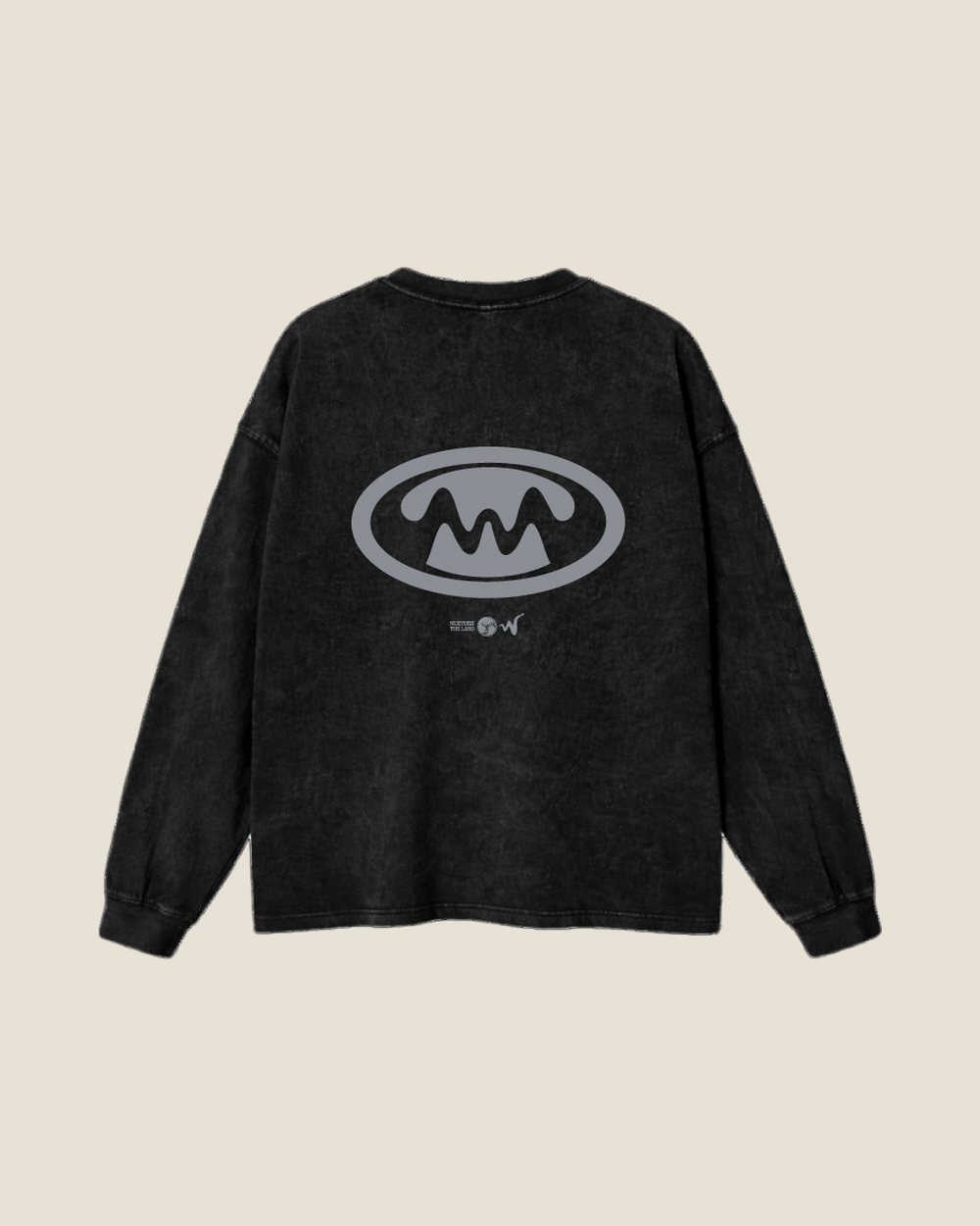 water when dry Icon Long Sleeve Tee, Black &middot; view 2 of 2