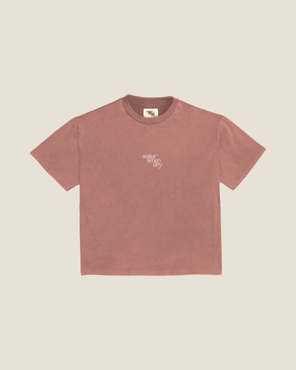 water when dry Logo Tee, Rose Clay · view 1 of 3