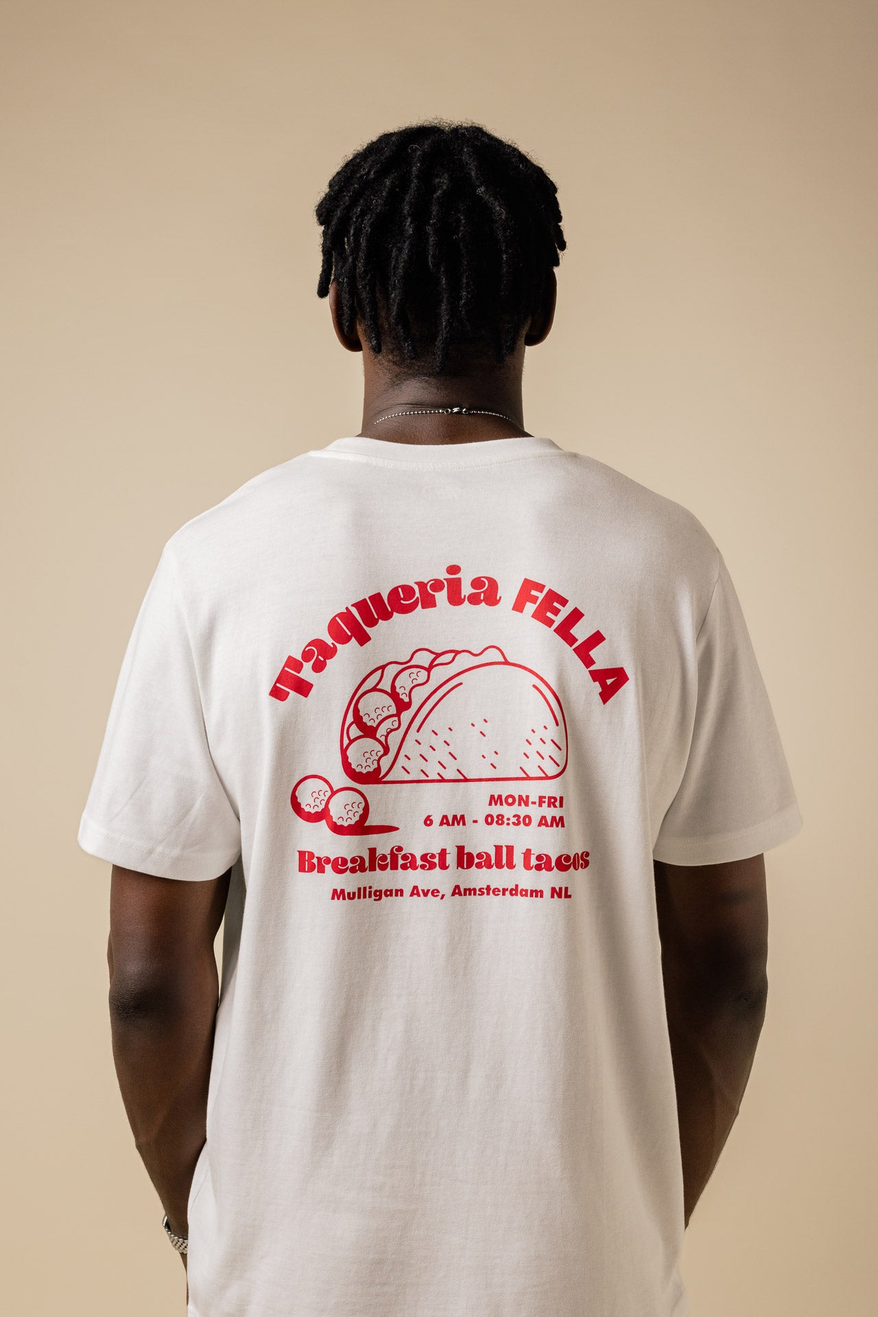 Fella Golf Taqueria t-shirt in white · view 3 of 4