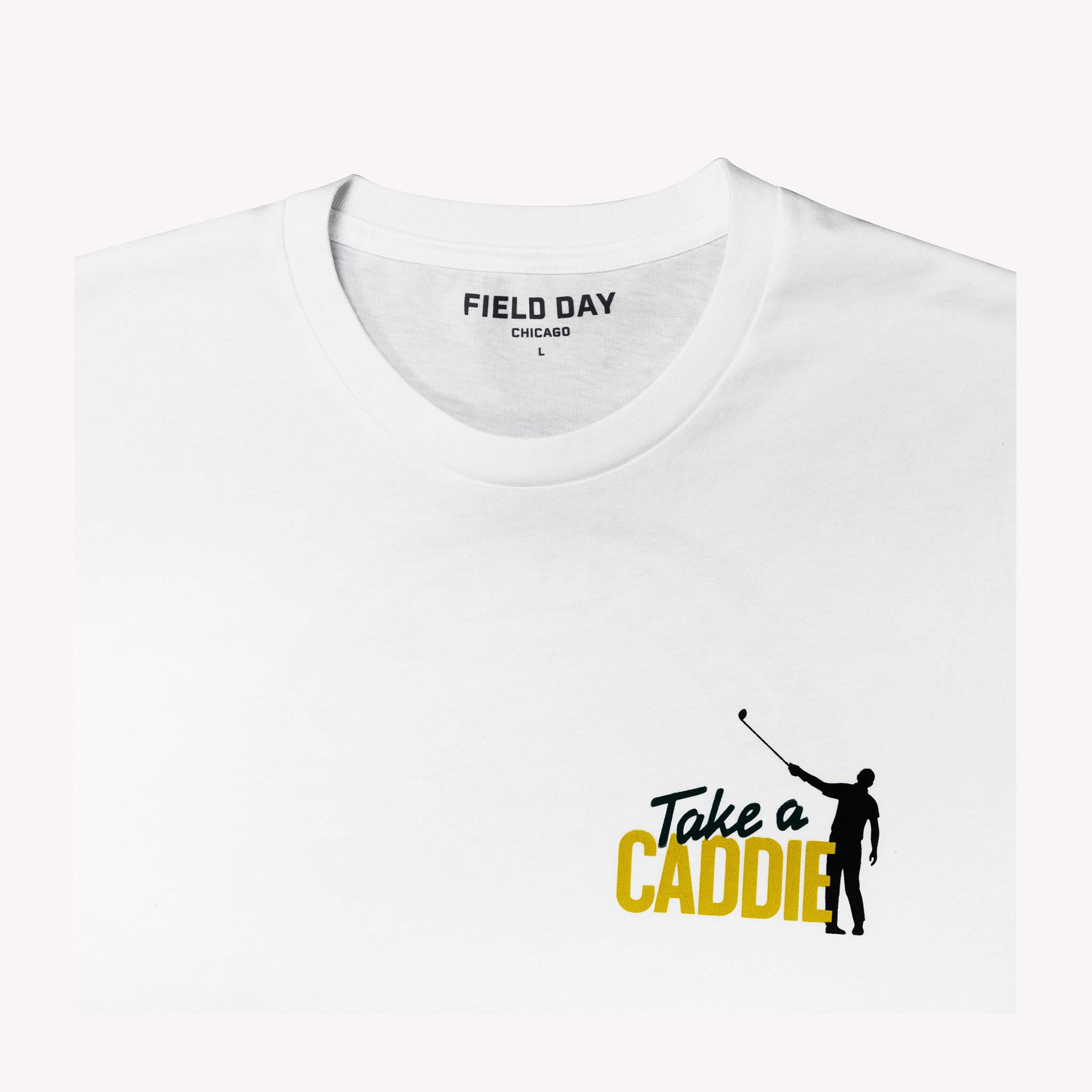 No Laying Up Take A Caddie t-shirt in white · view 3 of 3
