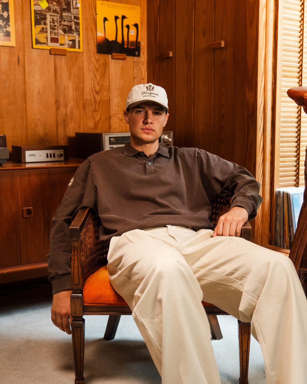 Woodgrain Golf Legacy Double Pleated Trouser, Tan &middot; view 3 of 4